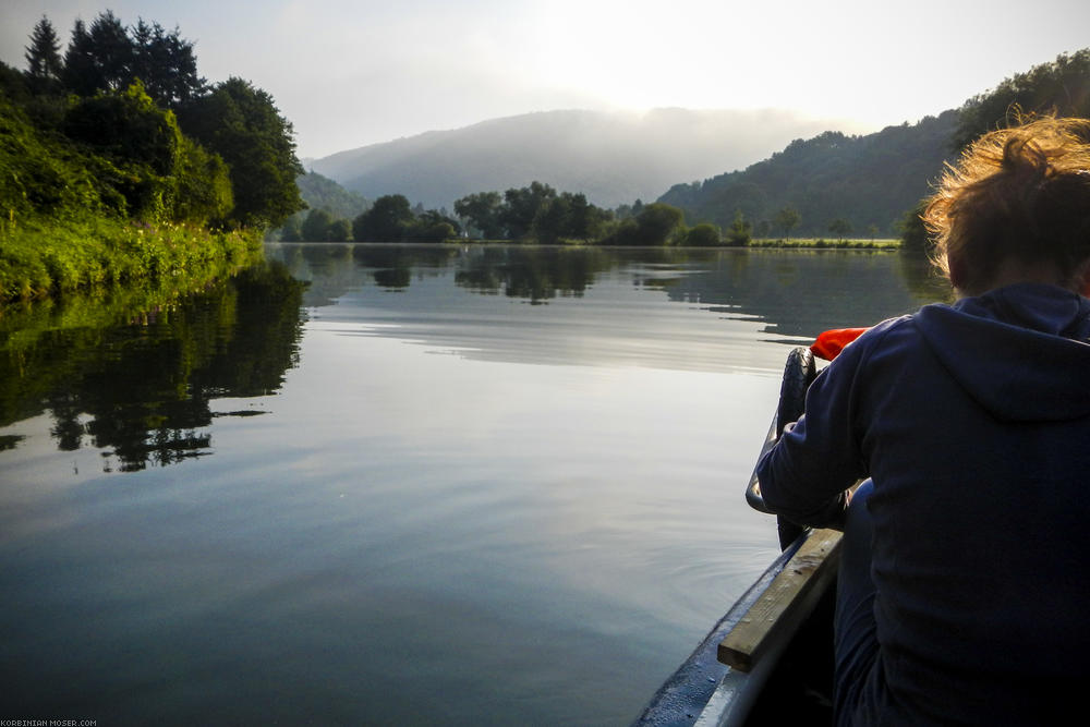 Pregnancy-Canoeing. Down the Rhine, up the Lahn. Summer 2015.