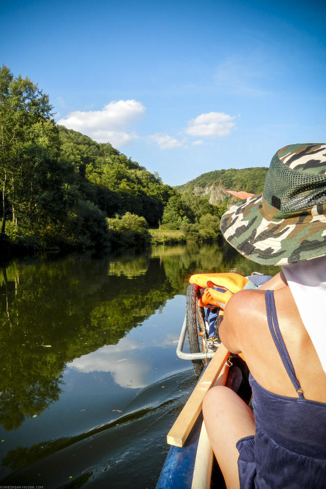 Pregnancy-Canoeing. Down the Rhine, up the Lahn. Summer 2015.