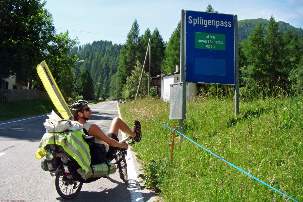 ﻿Splügen. Az igazi emelkedők kezdetét veszik.