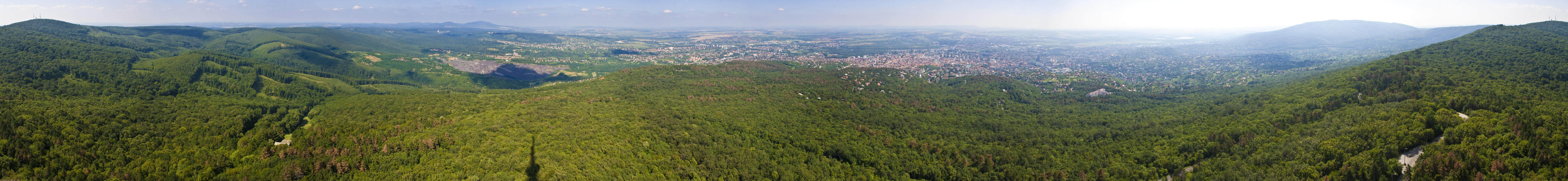 ﻿Panorámakép a pécsi TV-toronyról.