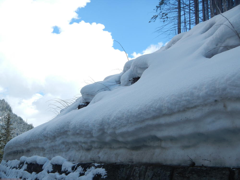 Alpok téli túra. Három halad és hóvihar, március 2013